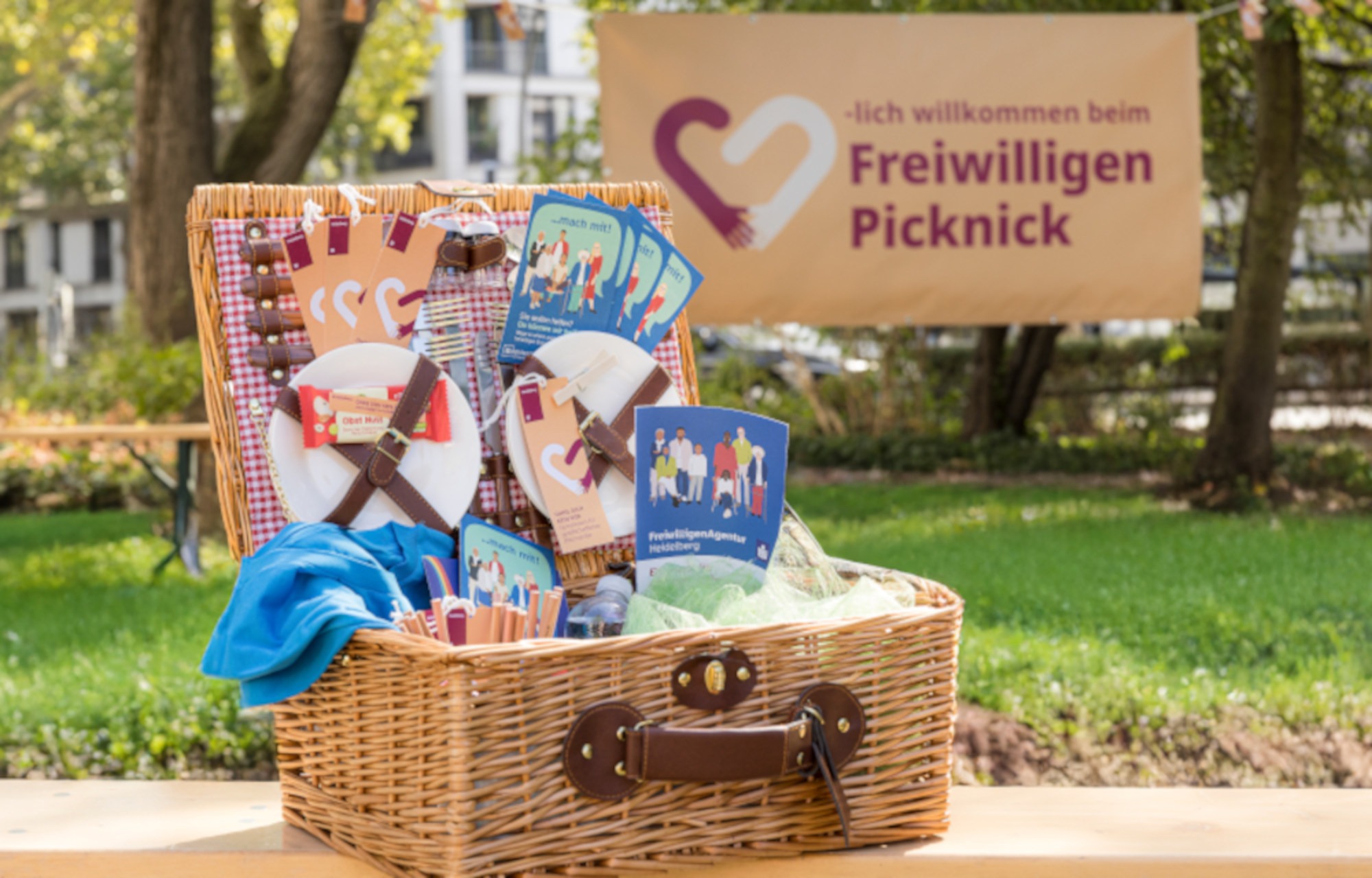 Mit einem FreiwilligenPicknick bedankten sich die Stadt Heidelberg und die FreiwilligenAgentur bei Heidelberger Engagierten im September 2023